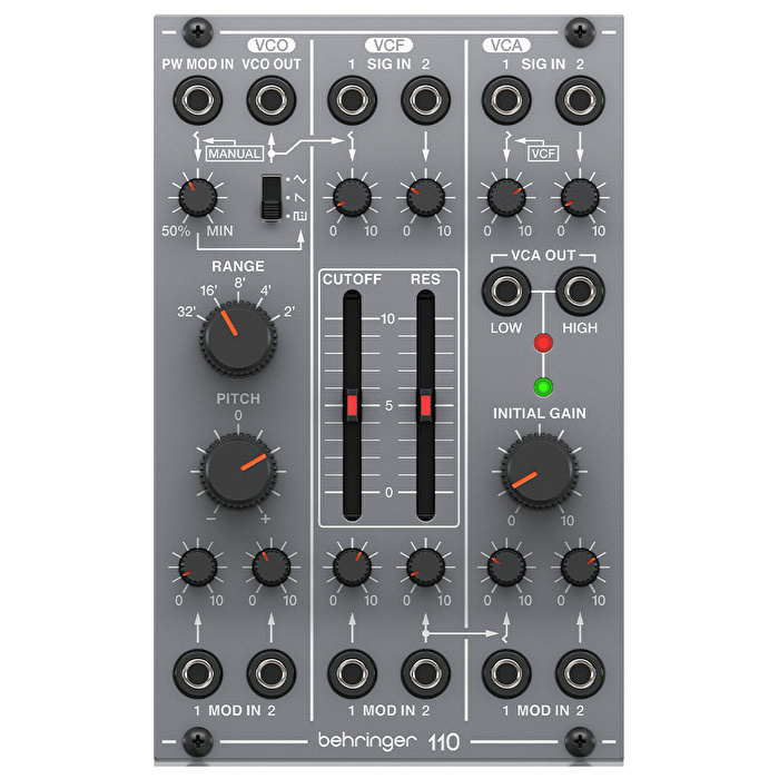 BEHRINGER Eurorack için Efsanevi Analog VCO/VCF/VCA Modülü